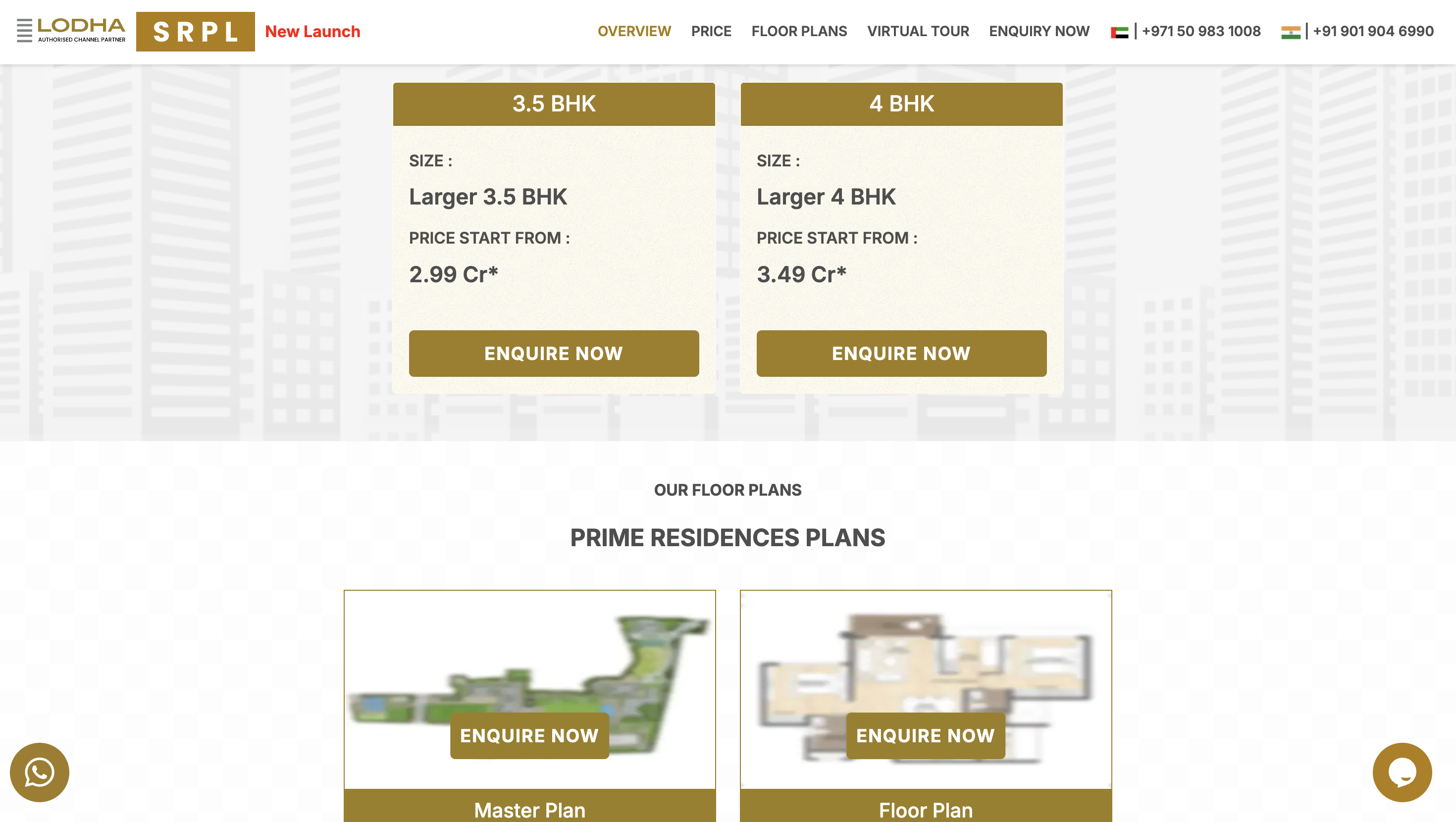 Lodha Mirabelle premium residential project microsite with lifestyle visuals and enquiry-first design