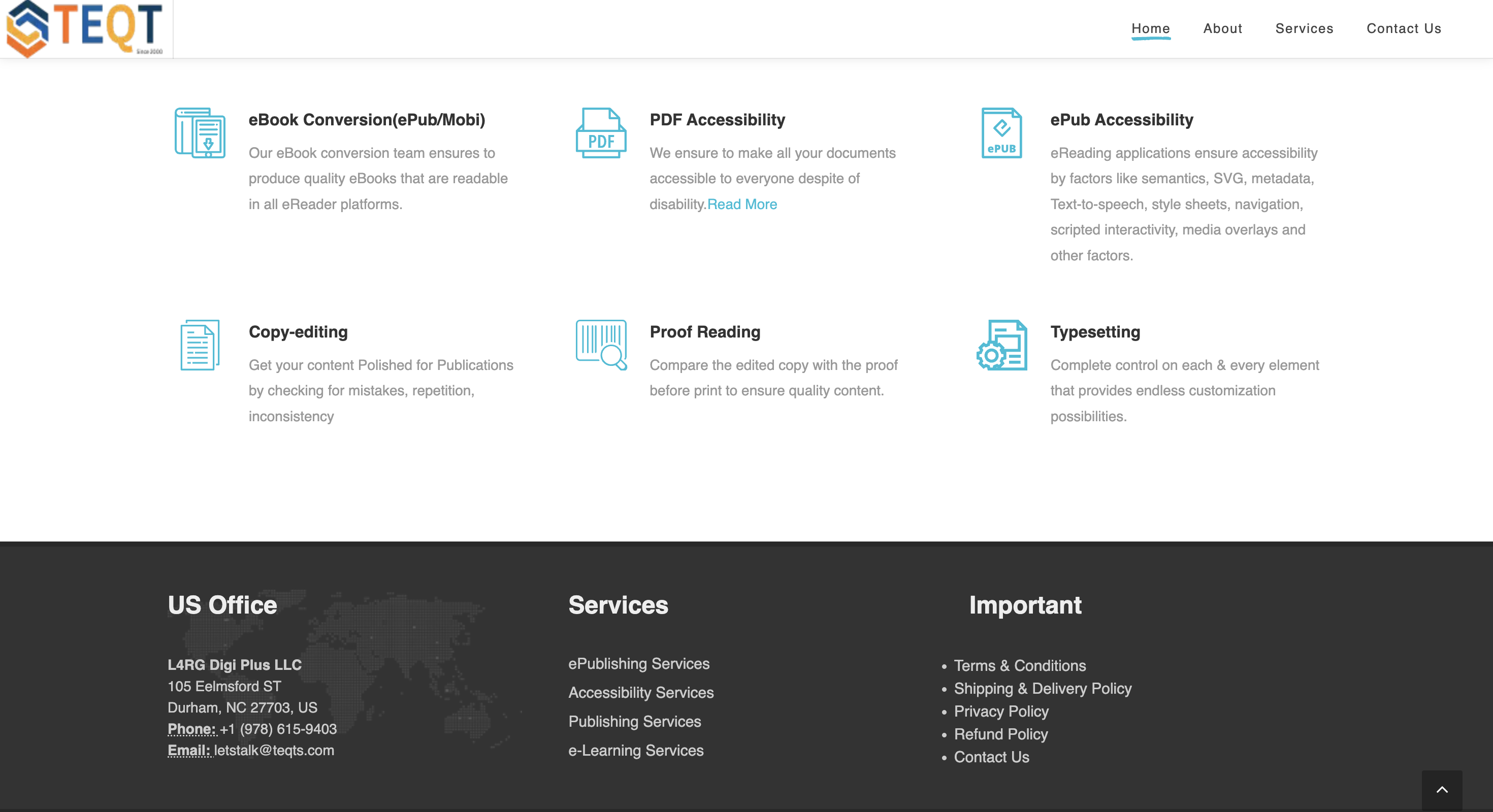 Teqts SaaS and Business Services Website