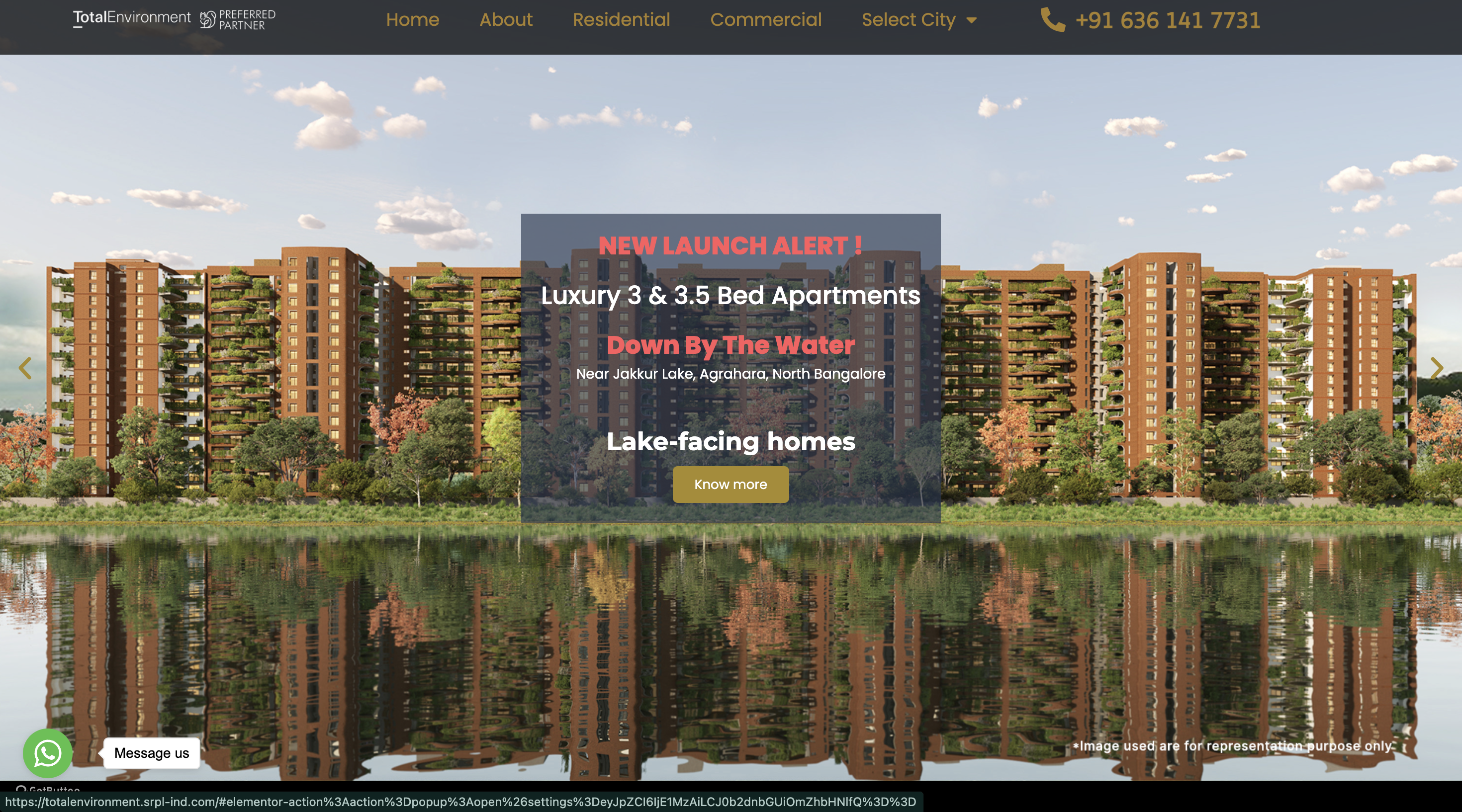 Hero view of Total Environment “Tangled Up In Green” microsite highlighting greenery and lifestyle