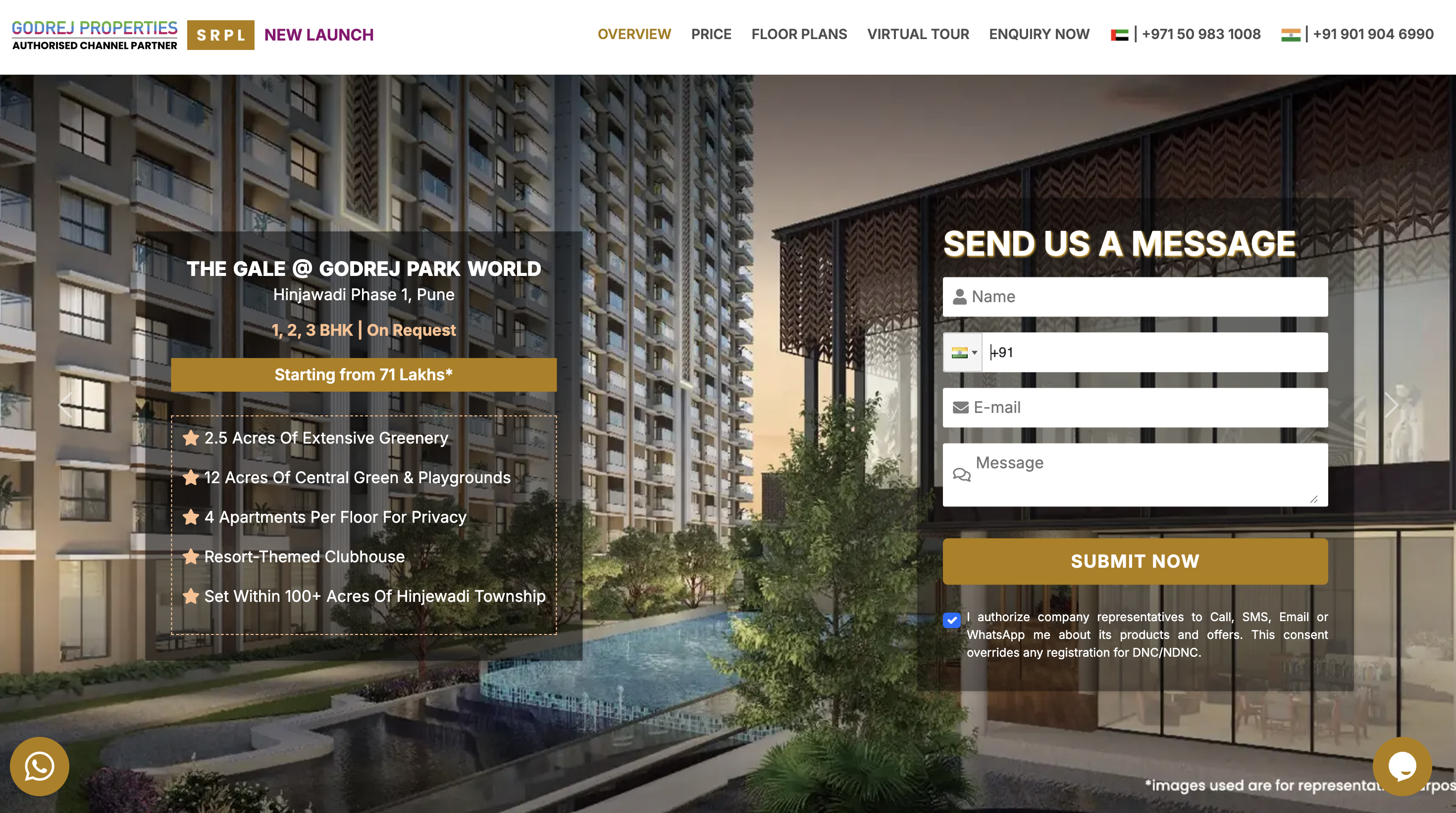 Godrej Properties The Gale Estate microsite showcasing greenery and eco-living