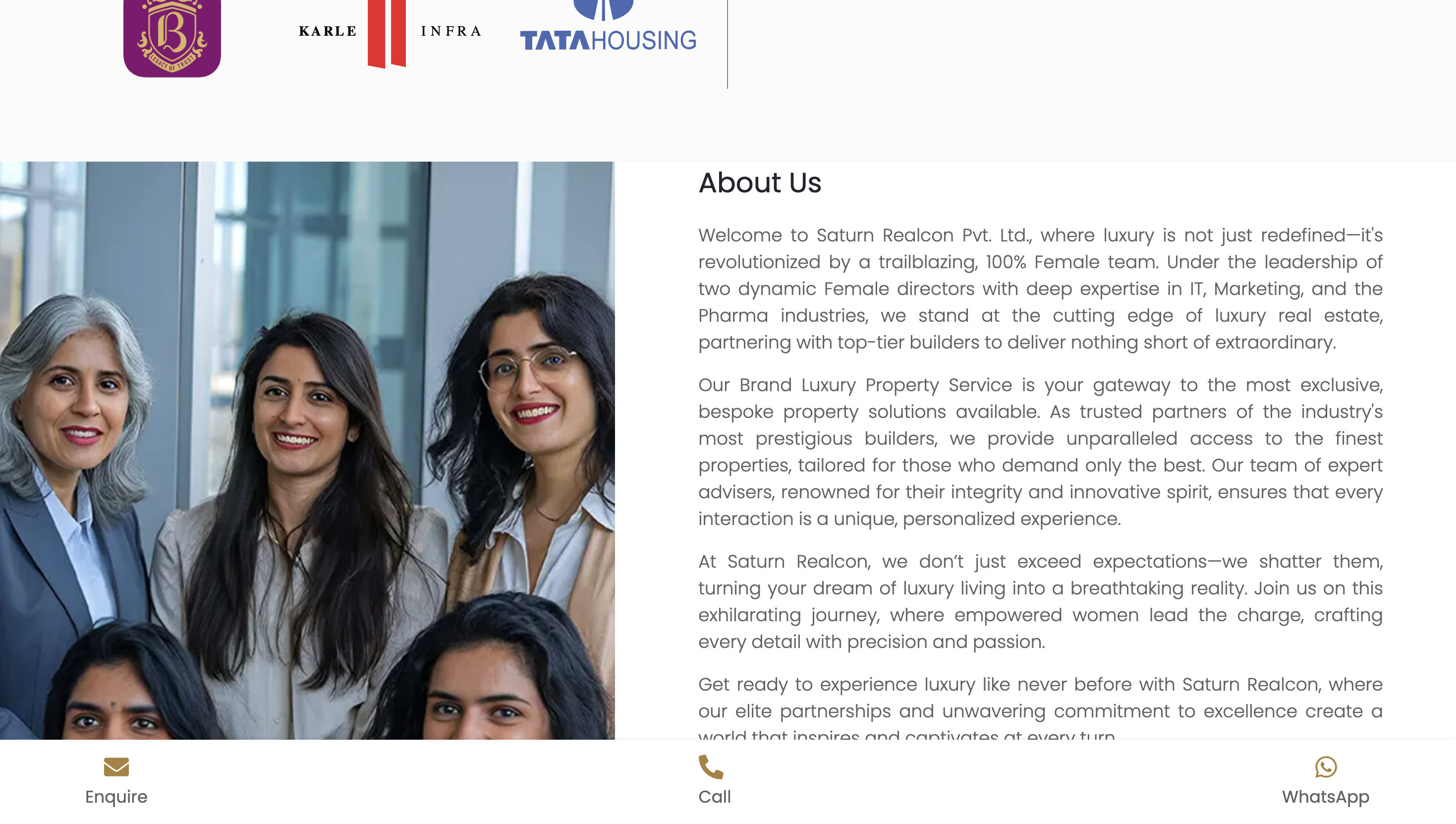 Corporate website design for SRPL IND showcasing services and projects