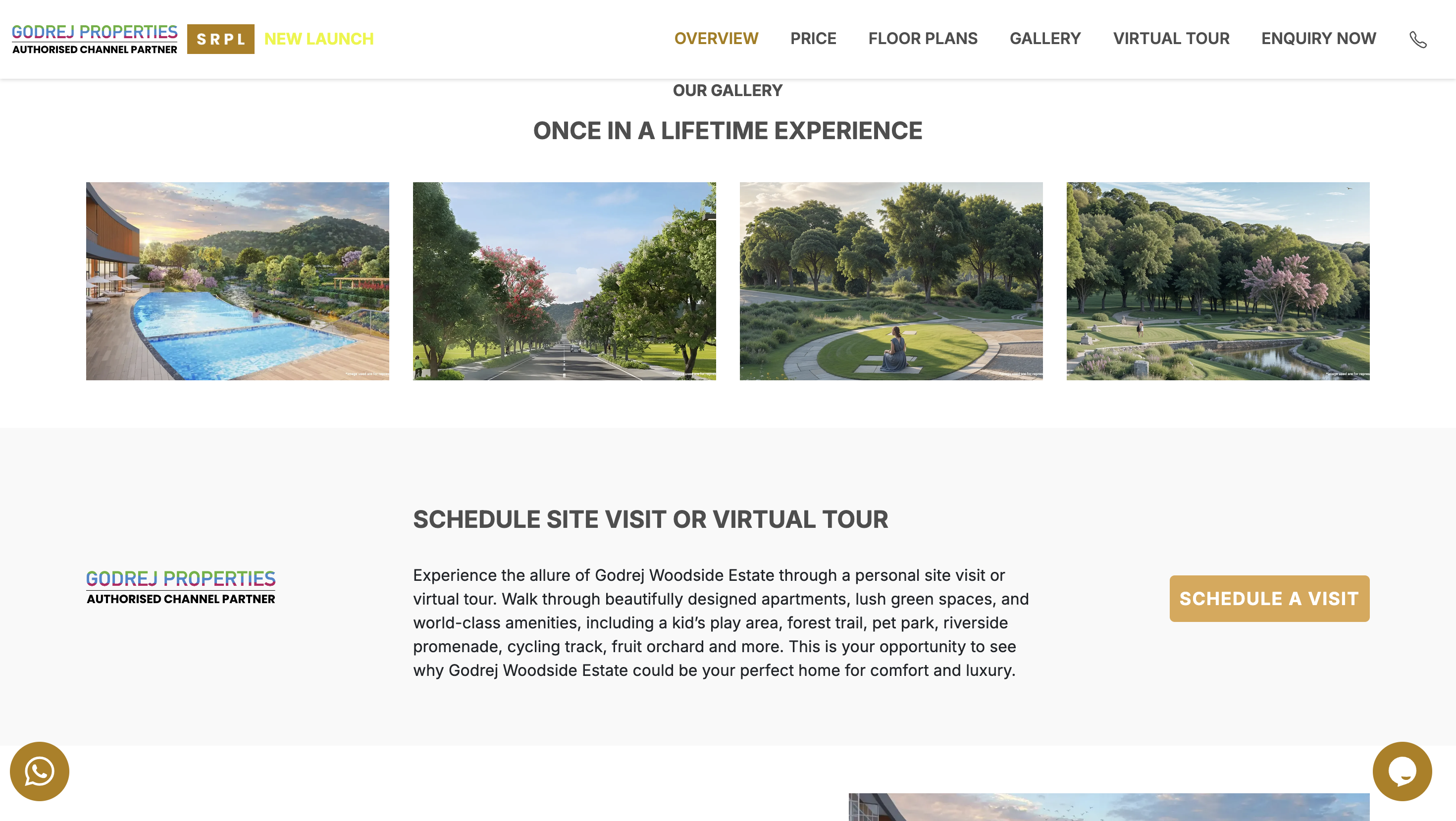 Godrej Properties Woodside Estate microsite with woodland lifestyle theme