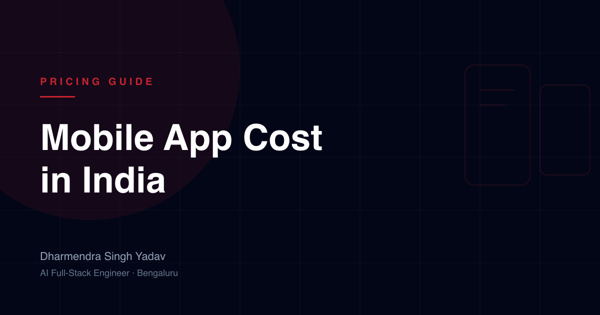 What Does Mobile App Development Actually Cost in India?