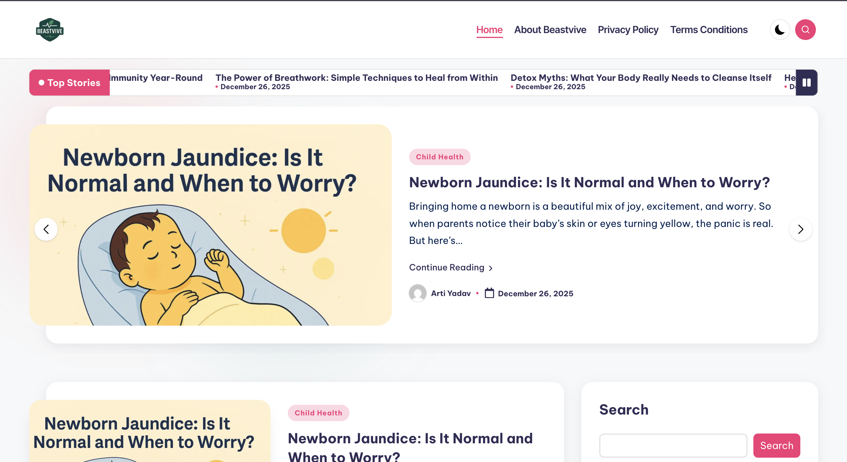 Beastvive – Health & Wellness Blog Platform